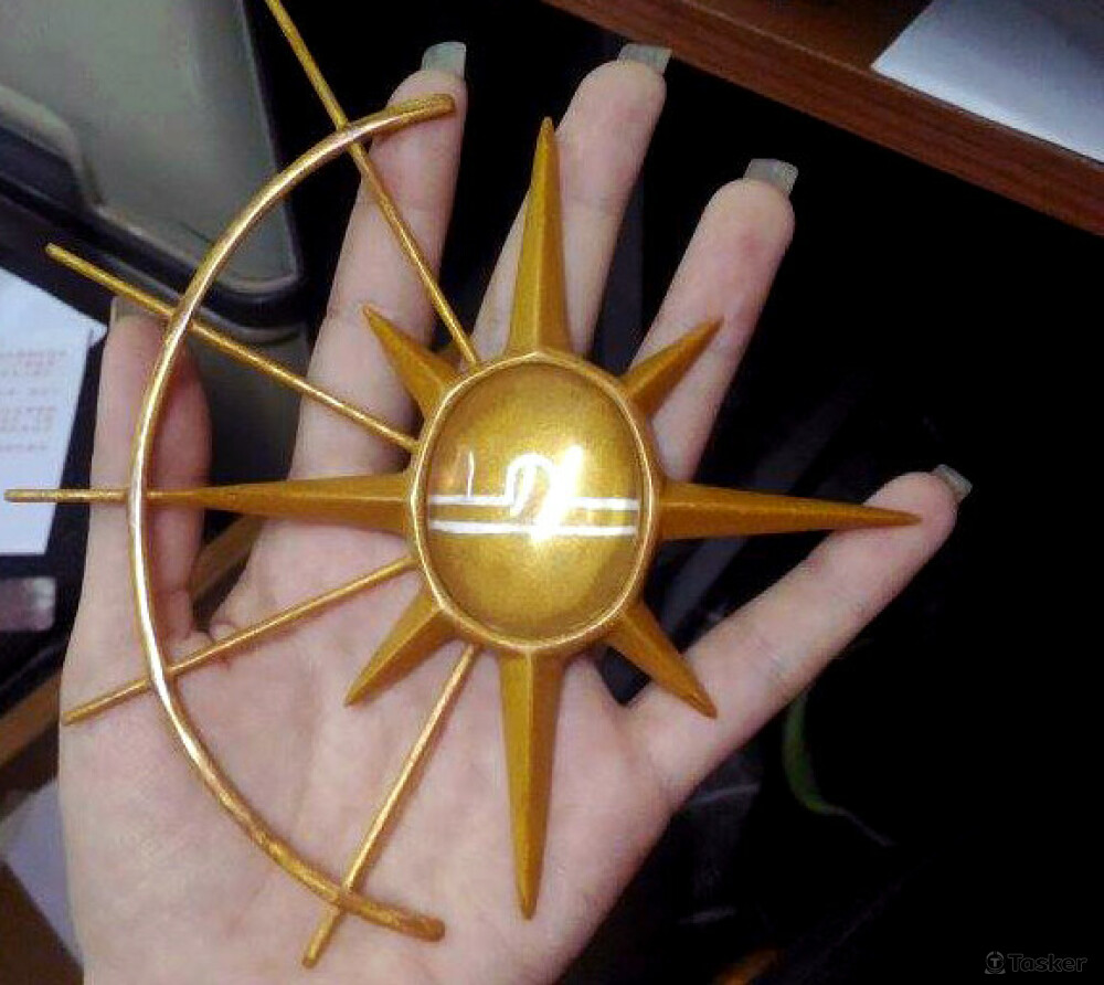 委託的 Cospaly 道具製作，拋光過後拍照