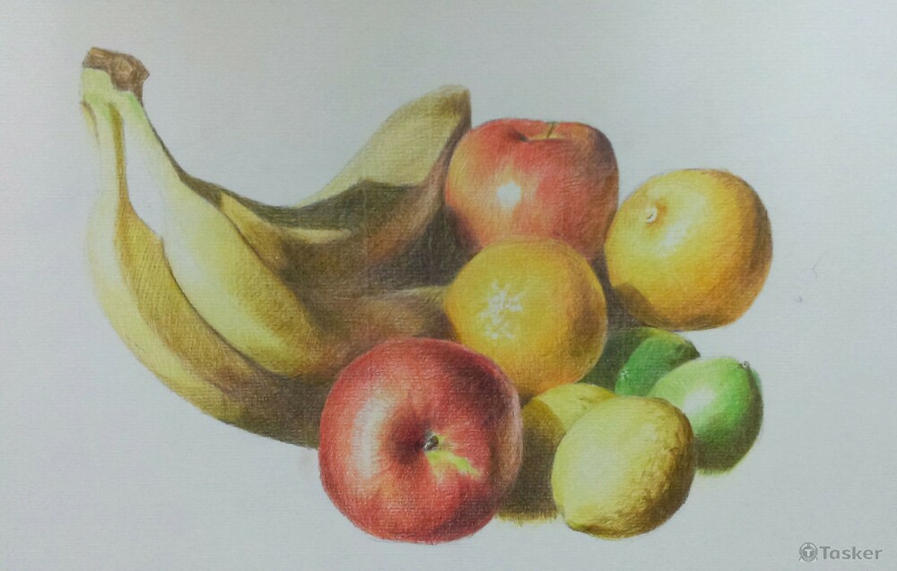 色鉛筆水果作品