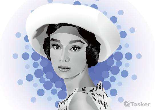 人物插畫--奧黛麗赫本