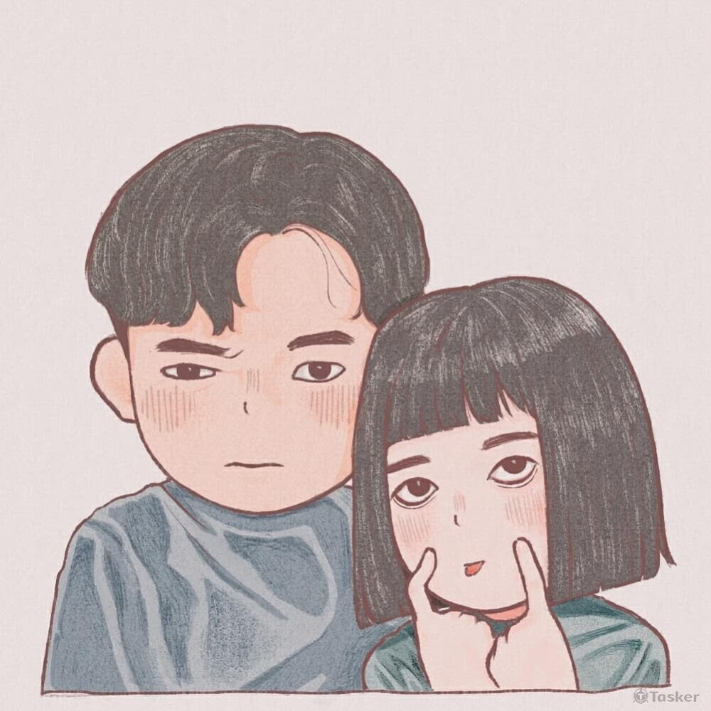 情侶似顏繪/可愛/半身