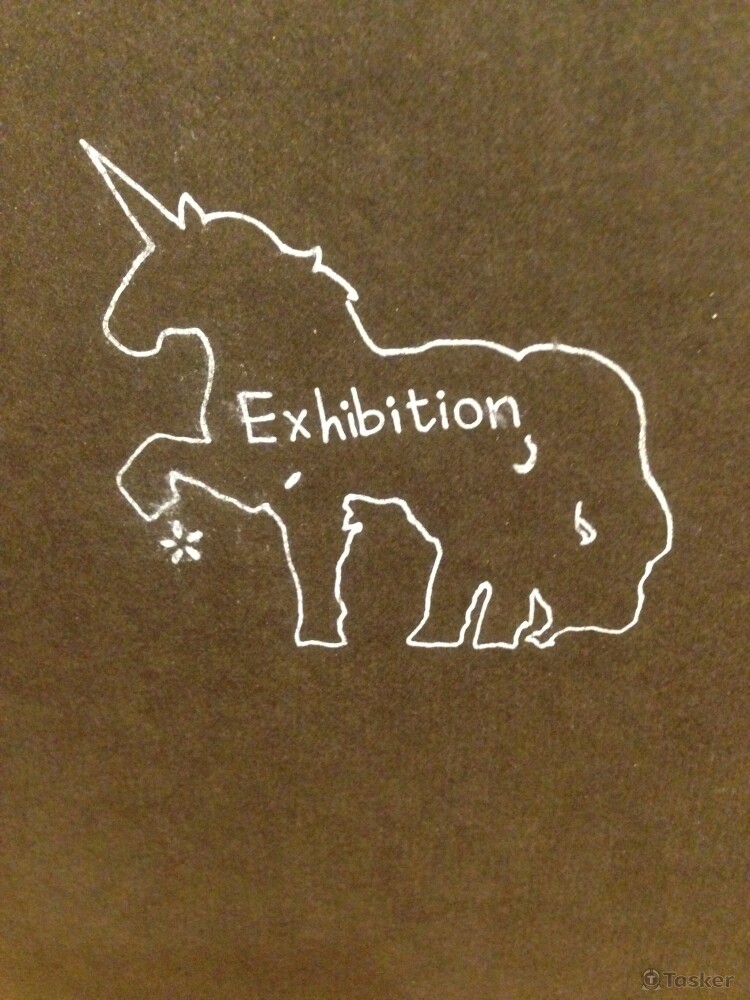 手繪獨角獸剪影