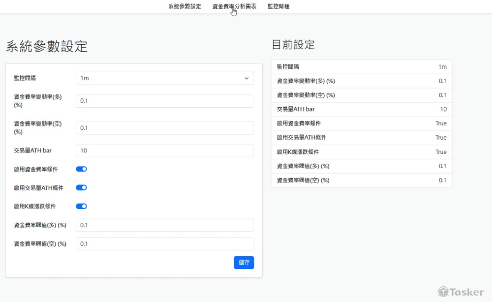 幣安自動交易程式介面