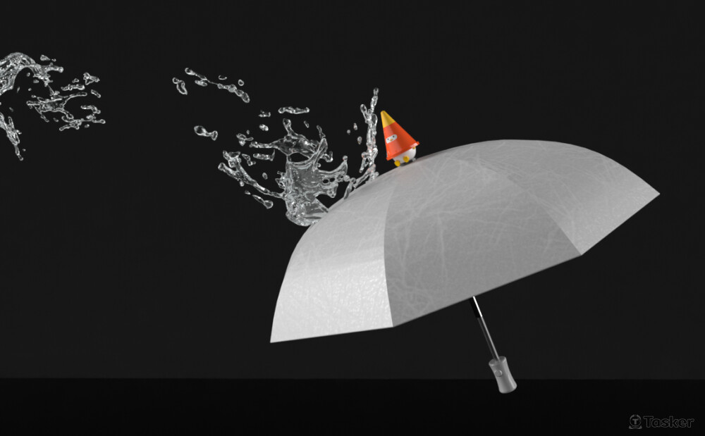 固定於摺疊傘頂部，夜晚時保護行人安全。