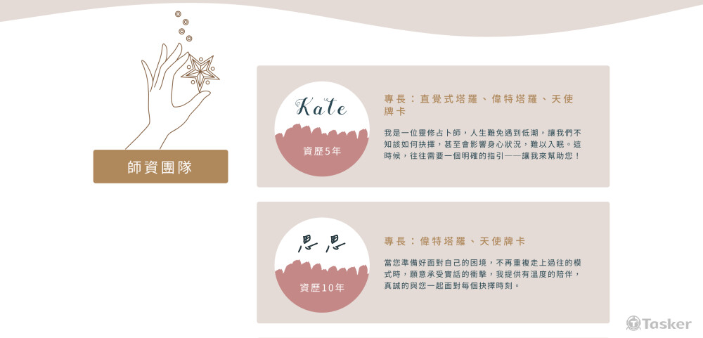 塔羅牌網站｜師資介紹