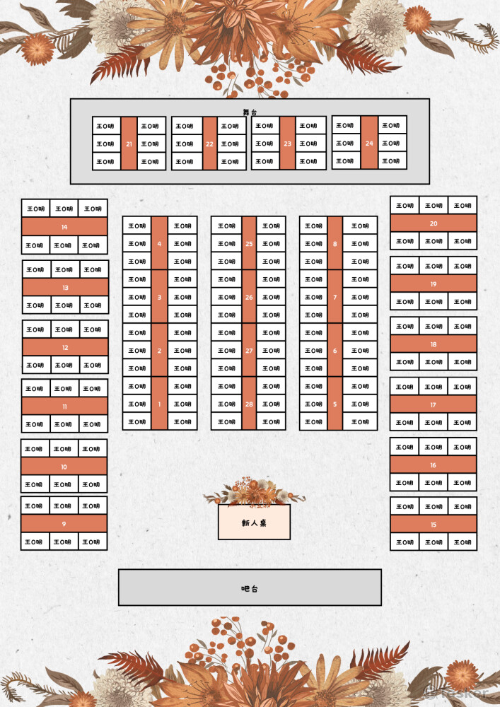 喜宴座位圖