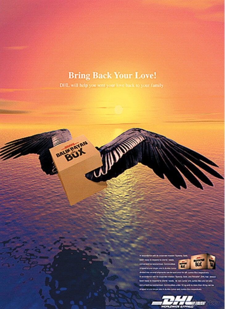 DHL 快遞/ 平面廣告/ AD Copy (愛的傳遞篇)