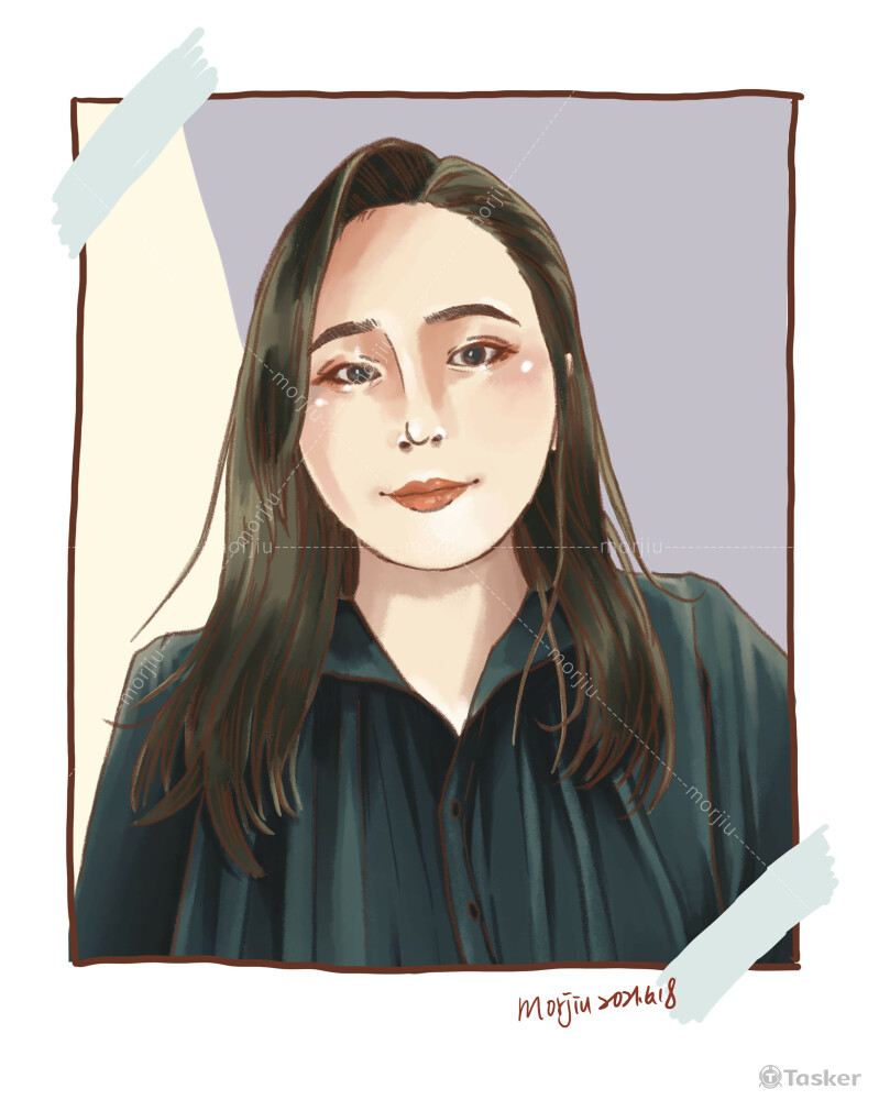 按照片另繪製可愛風格人物插畫