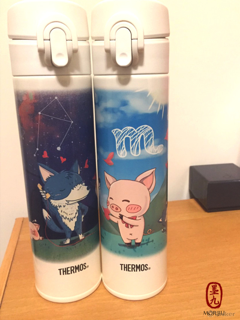 豬豬與狼狼(保溫瓶正面2)