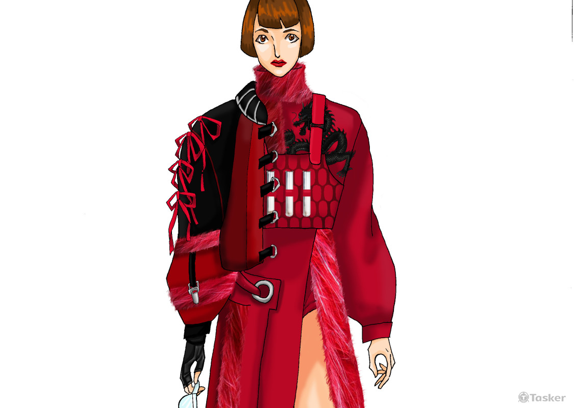 寫實風服裝畫(PS電繪)