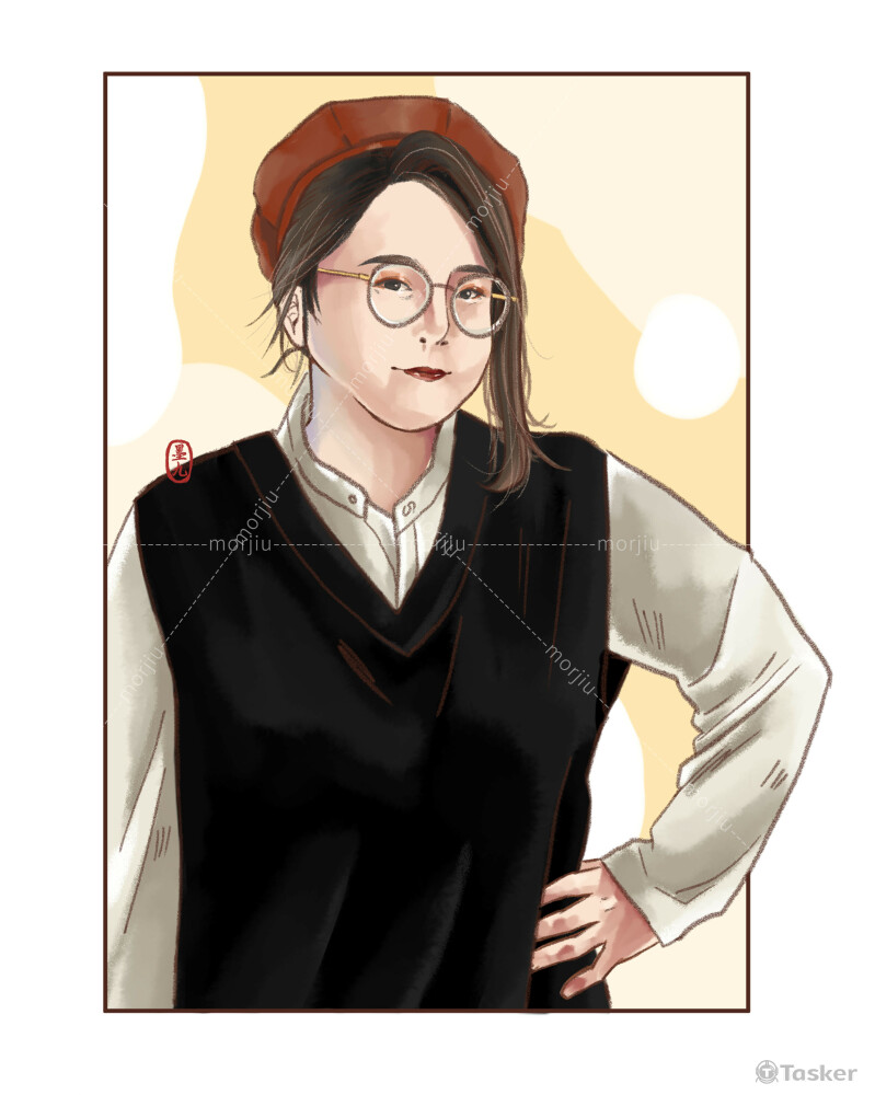 按照片另繪製可愛風格人物插畫