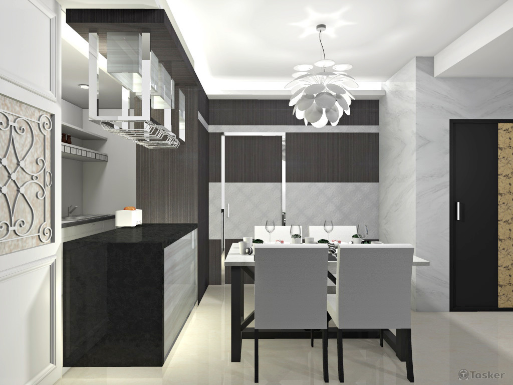 新古典餐廳3D圖