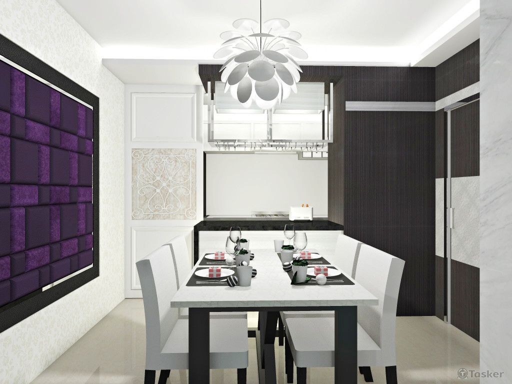 新古典餐廳3D圖