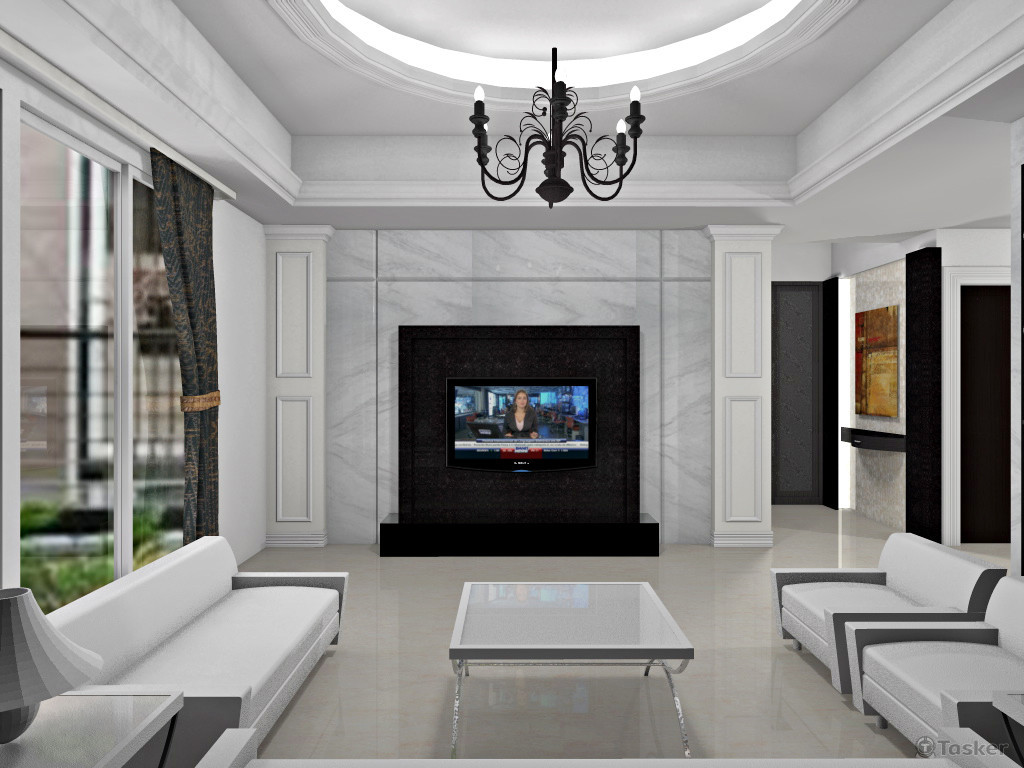 新古典客廳3D圖