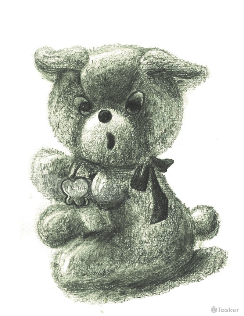 鉛筆素描練習-童年