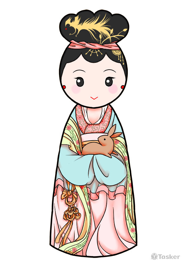 Q版中國仕女 試畫