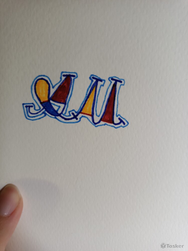 幫朋友設計結婚英文字體。