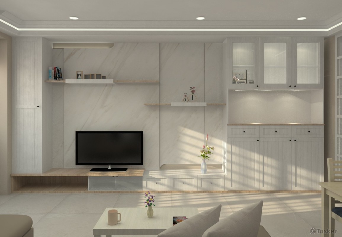 北歐風客廳3D圖