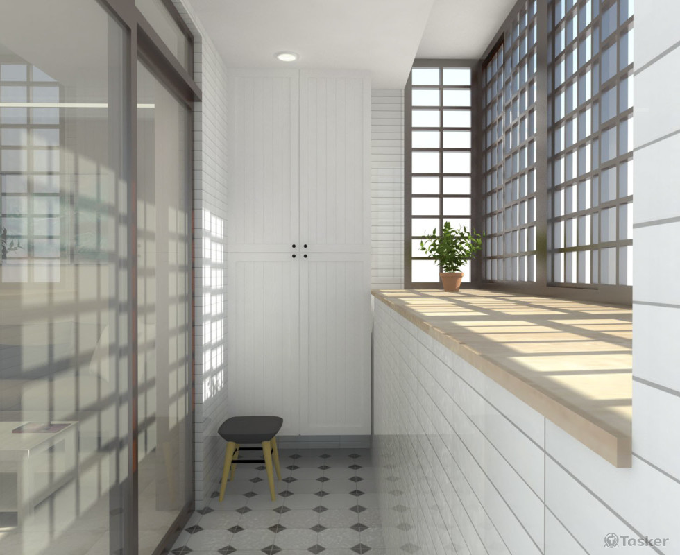 北歐風玄關3D圖