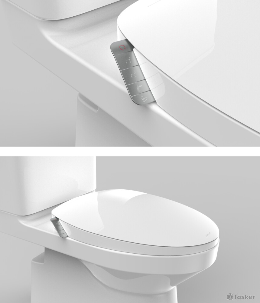 按鍵整合於坐墊側邊，省下機台體積，整體造型更簡潔俐落。