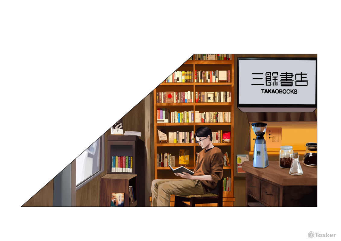 書店照片寫實風格