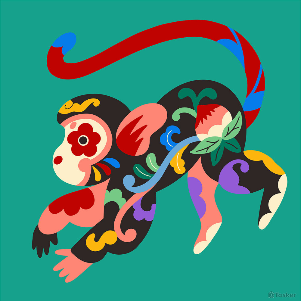 傳統藝術創生計畫_布堆畫-12生肖-插畫與杯墊