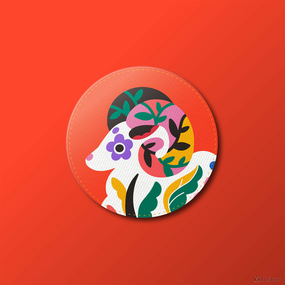 傳統藝術創生計畫_布堆畫-12生肖-插畫與杯墊