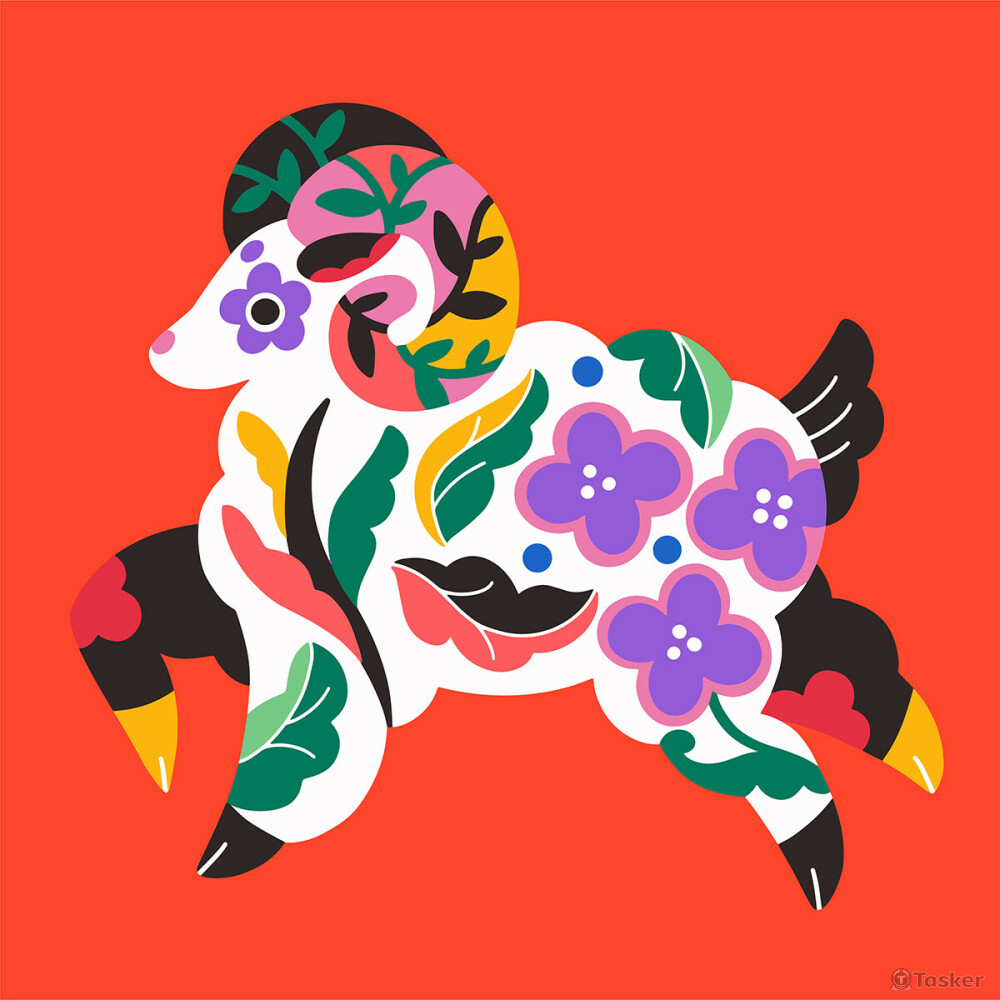 傳統藝術創生計畫_布堆畫-12生肖-插畫與杯墊