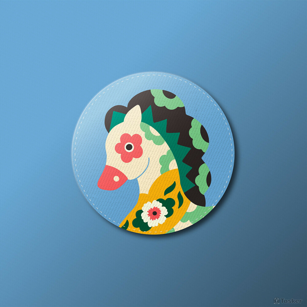 傳統藝術創生計畫_布堆畫-12生肖-插畫與杯墊