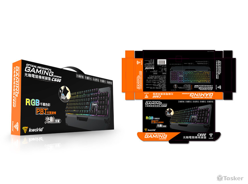 電競鍵盤彩盒設計