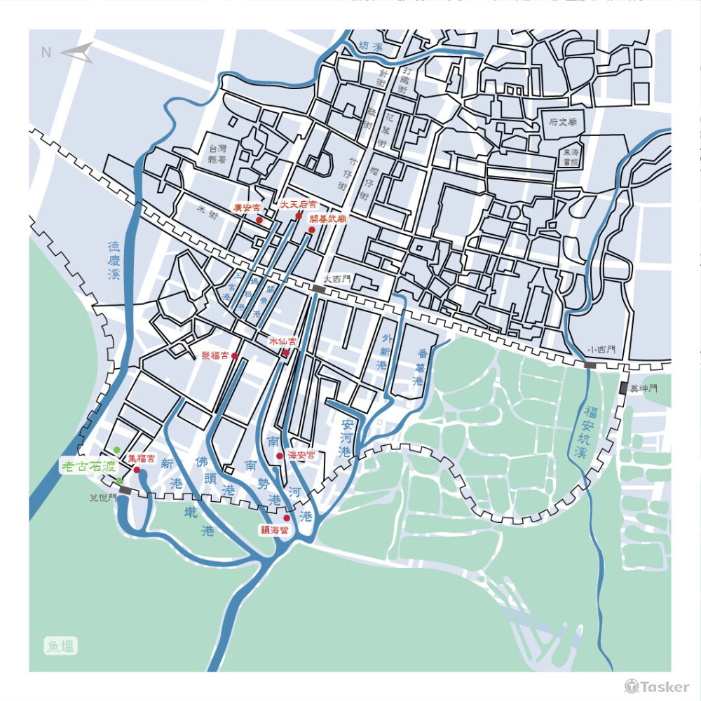 1875年古地圖與現今的圖比對
