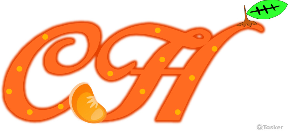 自創LOGO-以名子縮寫及橘子結合