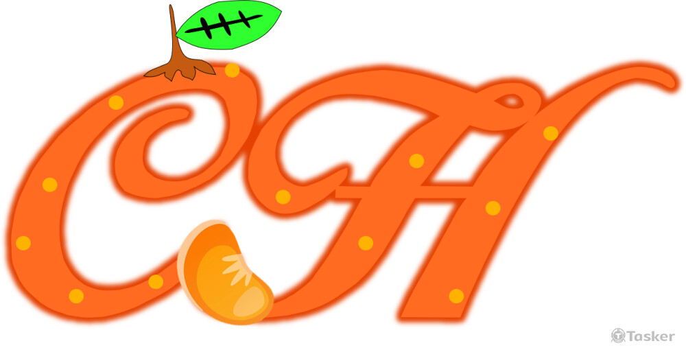 自創LOGO-以名子縮寫及橘子結合