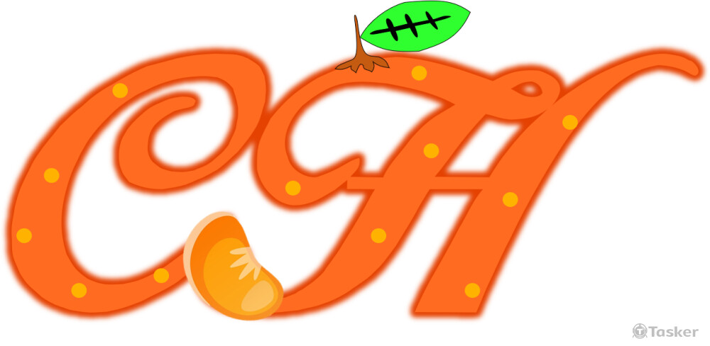 自創LOGO-以名子縮寫及橘子結合