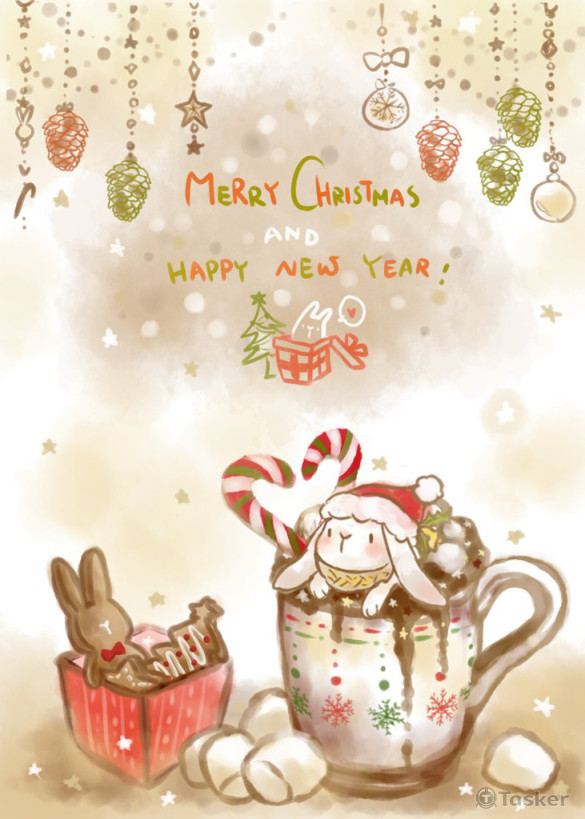 棉花糖熱可可x聖誕兔