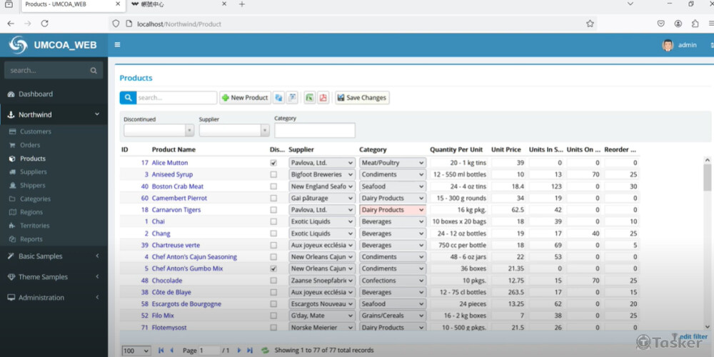 產品清單動態更改產品類別