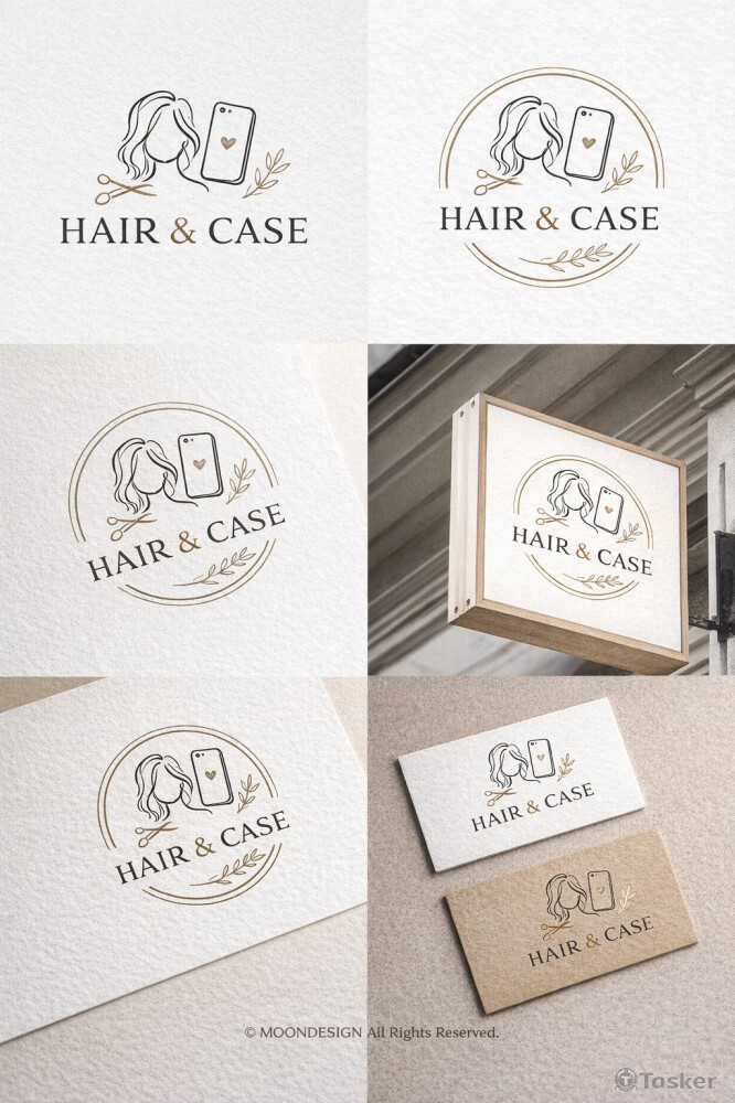 HAIR&CASE招牌與名片設計