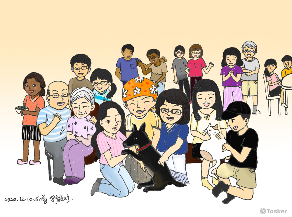 人物_全家福繪製