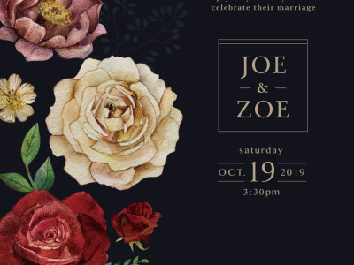 婚卡繪畫及設計