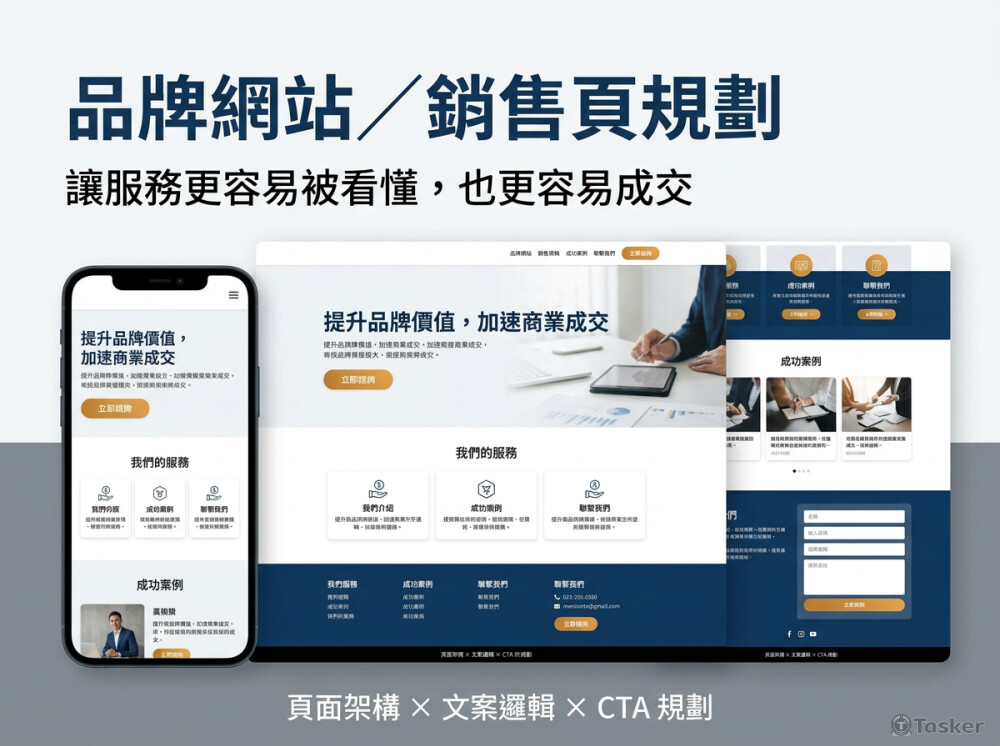 3–5天上線，讓網站真正帶來成交。