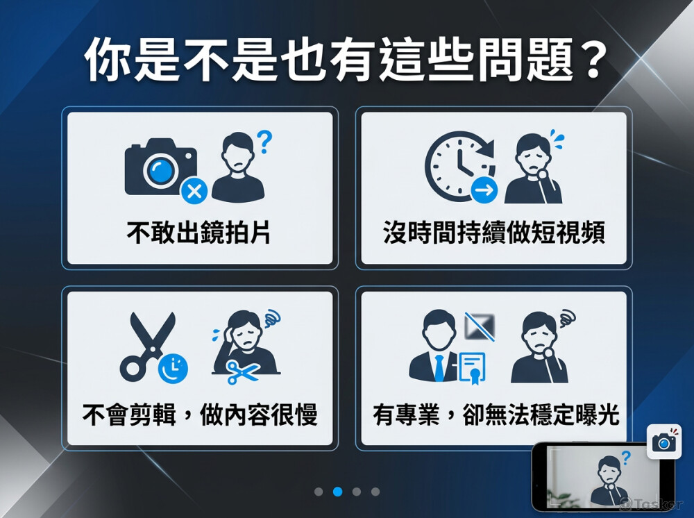 不敢出鏡、沒時間、不會剪輯、有專業卻無法曝光，AI數字人一次解決。