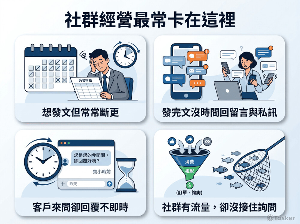 常斷更、回訊慢，流量白白流失。