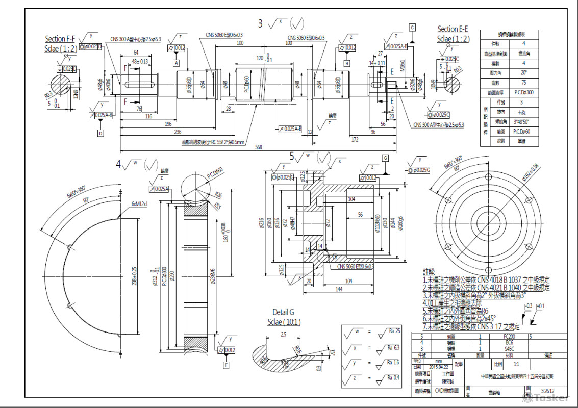 減速機構齒輪箱2