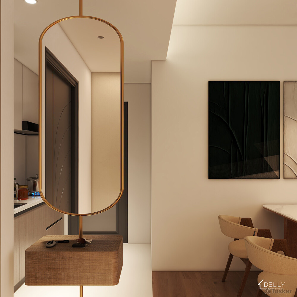 融合自然元素，木質與純色，簡約劃分，和諧感。柔和色調緩解壓力，讓您感受寧靜舒適。