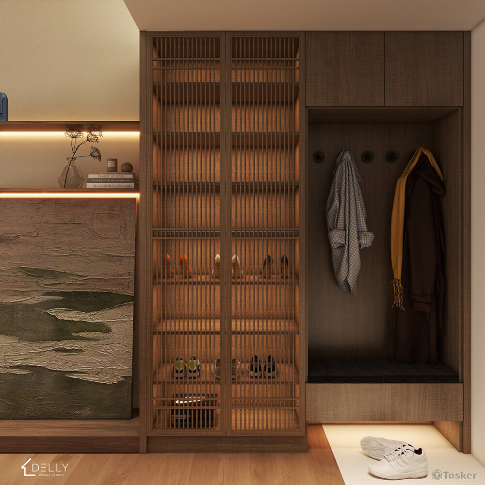 融合自然元素，木質與純色，簡約劃分，和諧感。柔和色調緩解壓力，讓您感受寧靜舒適。