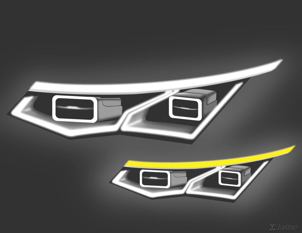 8代GOLF車燈設計