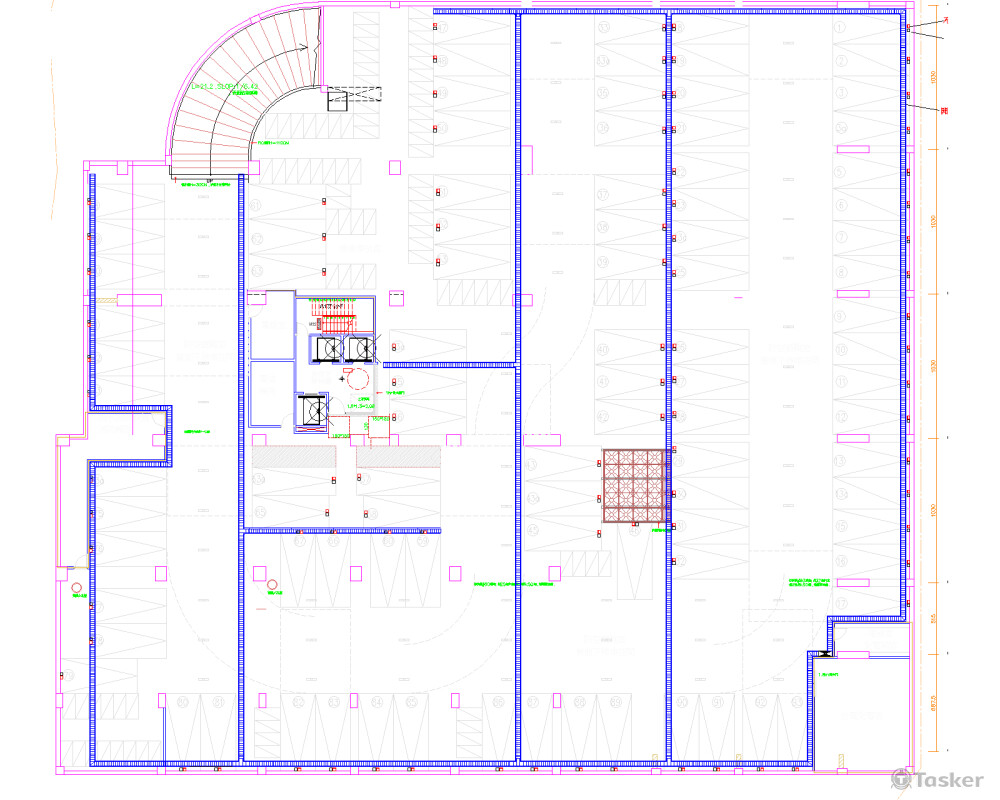 充電樁線槽配置