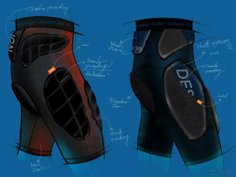 滑雪防摔墊片褲子