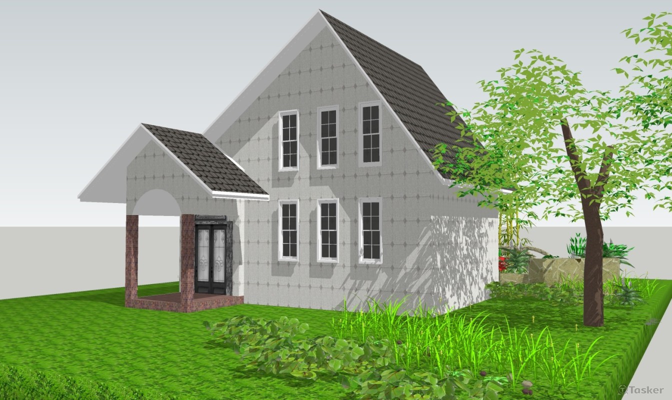 兩層樓透天房屋外觀設計