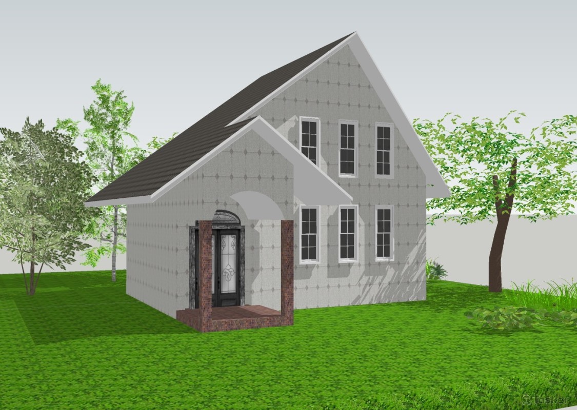 兩層樓透天房屋外觀設計