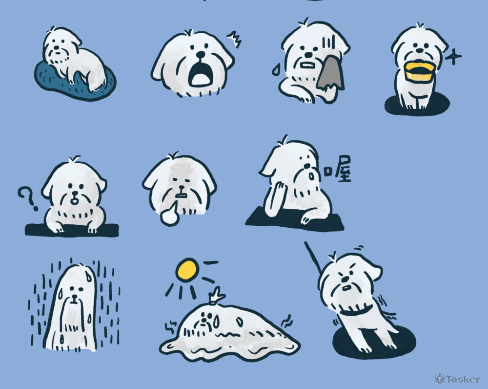 寵物專屬貼圖：範例為馬爾濟斯